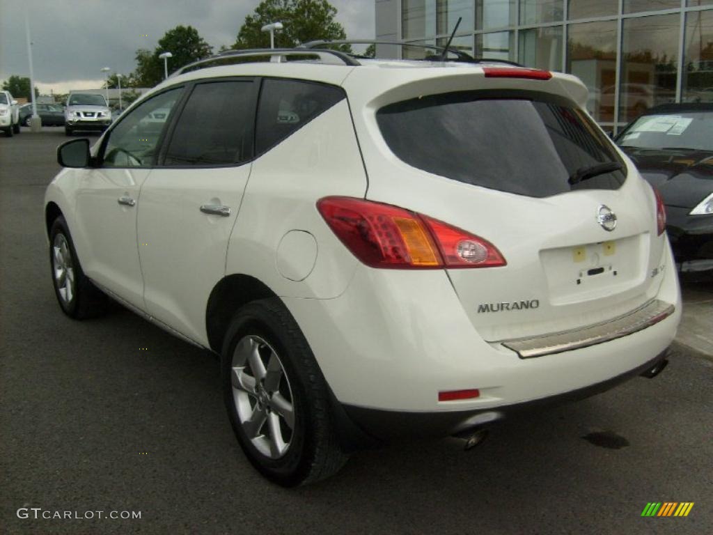 2009 Murano SL AWD - Glacier Pearl / Beige photo #7