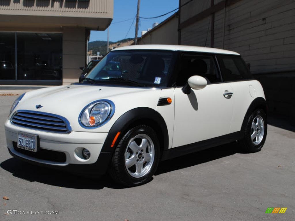 2007 Cooper Hardtop - Pepper White / Pacific Blue/Carbon Black photo #3