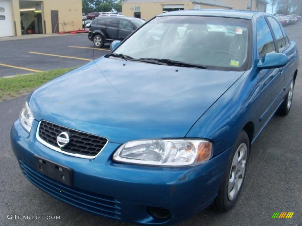 2003 Sentra GXE - Vibrant Blue Metallic / Stone Gray photo #1