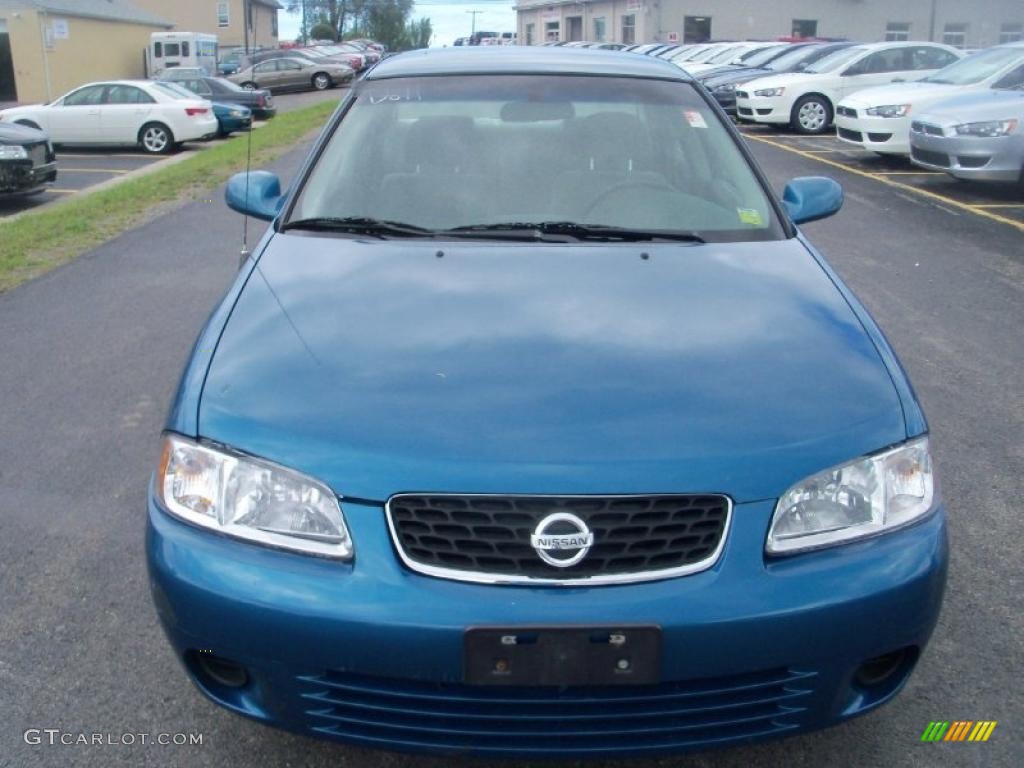 2003 Sentra GXE - Vibrant Blue Metallic / Stone Gray photo #11