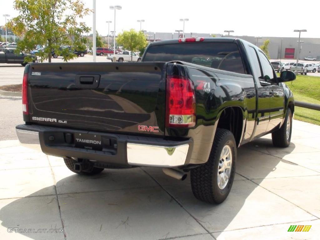 2008 Sierra 1500 SLE Extended Cab 4x4 - Onyx Black / Ebony photo #6