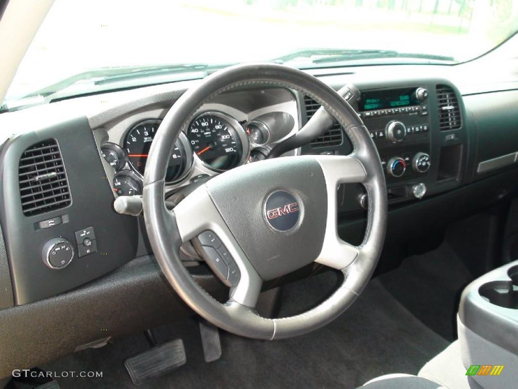 2008 Sierra 1500 SLE Extended Cab 4x4 - Onyx Black / Ebony photo #14