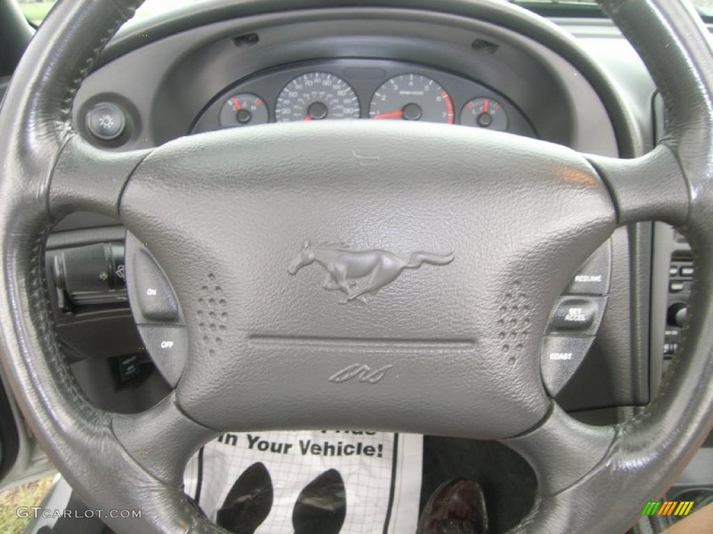 2002 Mustang GT Convertible - Satin Silver Metallic / Dark Charcoal photo #20