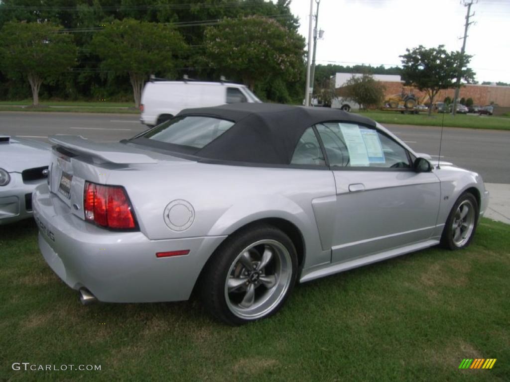 2002 Mustang GT Convertible - Satin Silver Metallic / Dark Charcoal photo #24