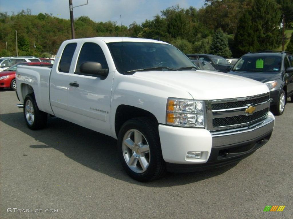 2008 Silverado 1500 Z71 Extended Cab 4x4 - Summit White / Ebony photo #1