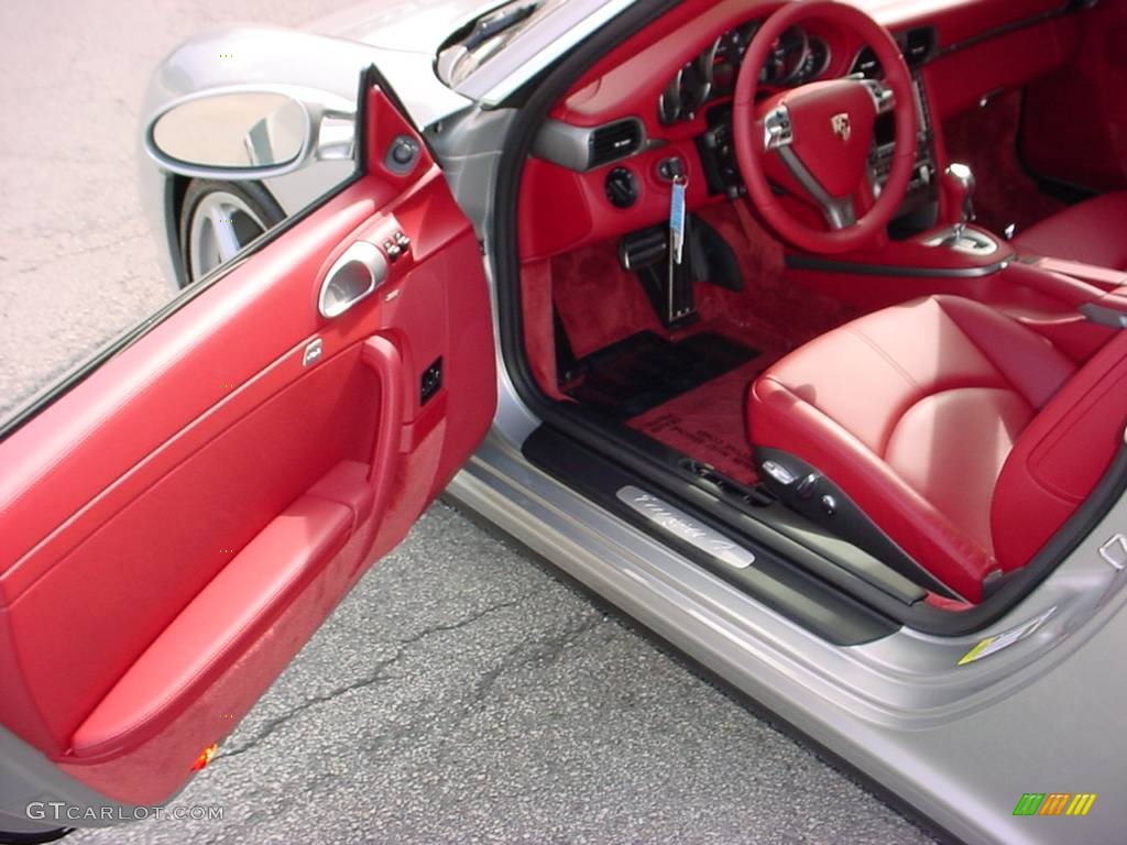 2008 911 Targa 4 - Arctic Silver Metallic / Carrera Red photo #9