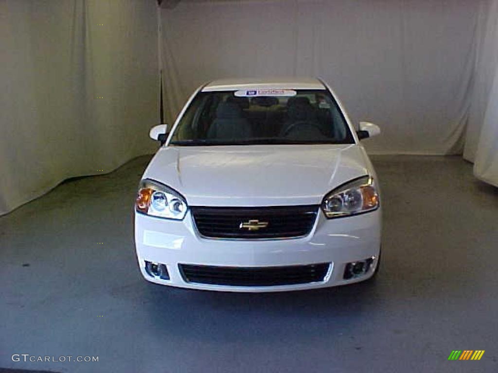 2007 Malibu LT Sedan - White / Titanium Gray photo #2