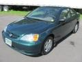 2001 Clover Green Honda Civic LX Coupe  photo #15