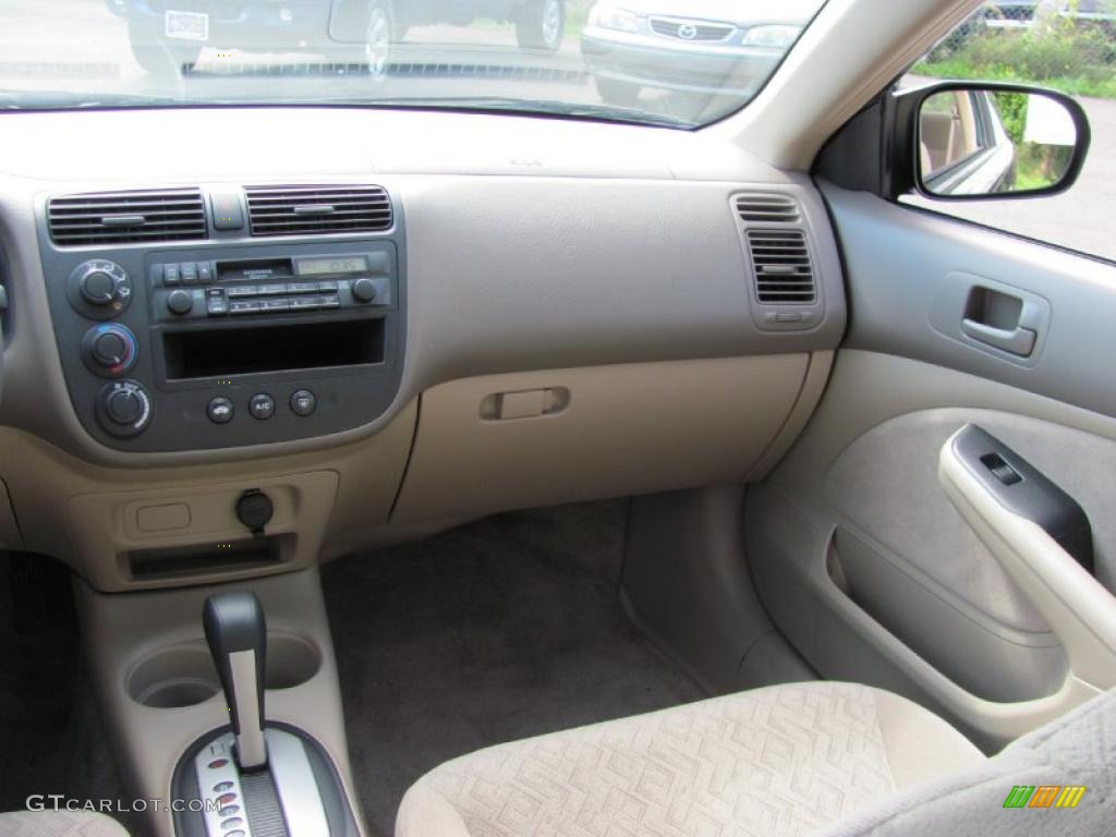 2001 Civic LX Coupe - Clover Green / Beige photo #25