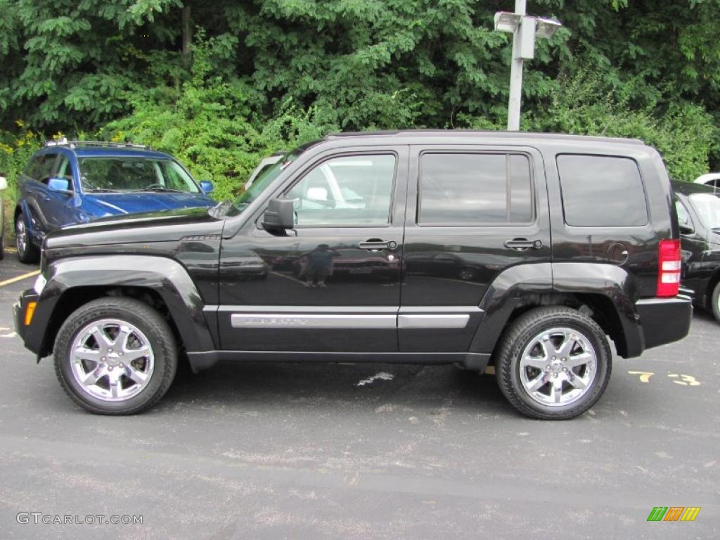 2008 Liberty Limited 4x4 - Brilliant Black Crystal Pearl / Pastel Slate Gray photo #15