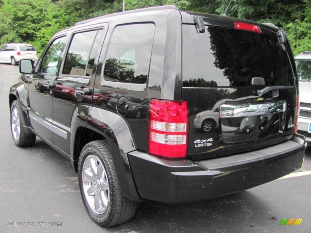 2008 Liberty Limited 4x4 - Brilliant Black Crystal Pearl / Pastel Slate Gray photo #16