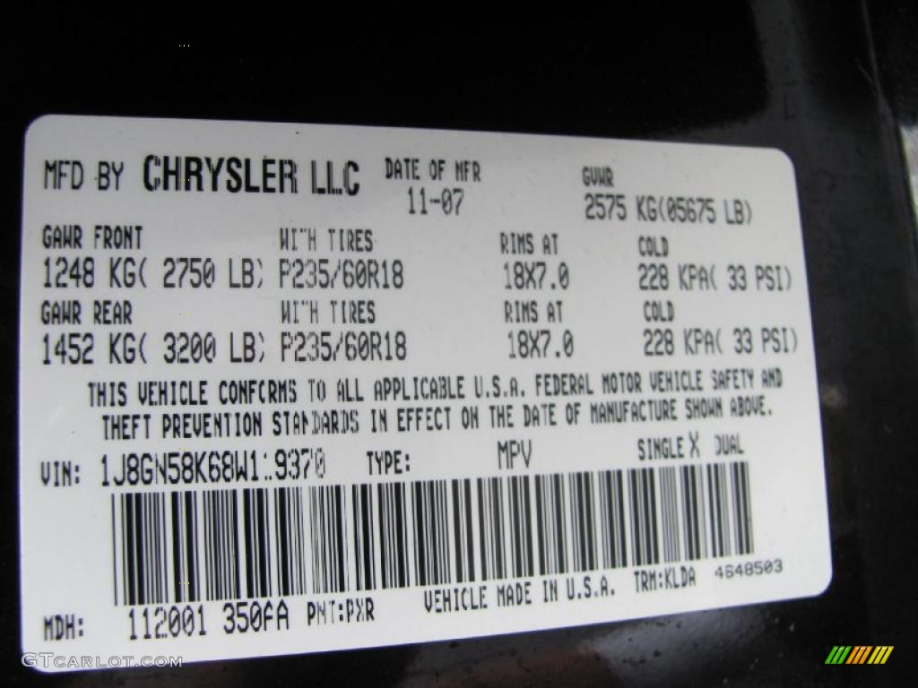 2008 Liberty Limited 4x4 - Brilliant Black Crystal Pearl / Pastel Slate Gray photo #28