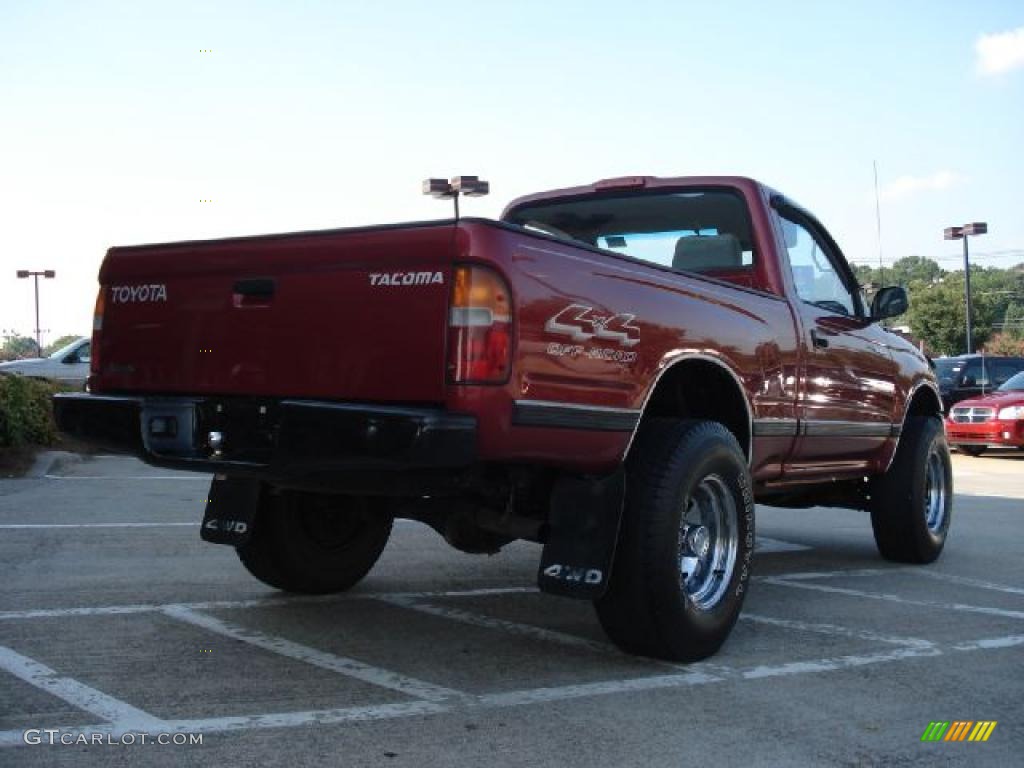 1998 Tacoma Regular Cab 4x4 - Sunfire Red Pearl Metallic / Oak photo #3