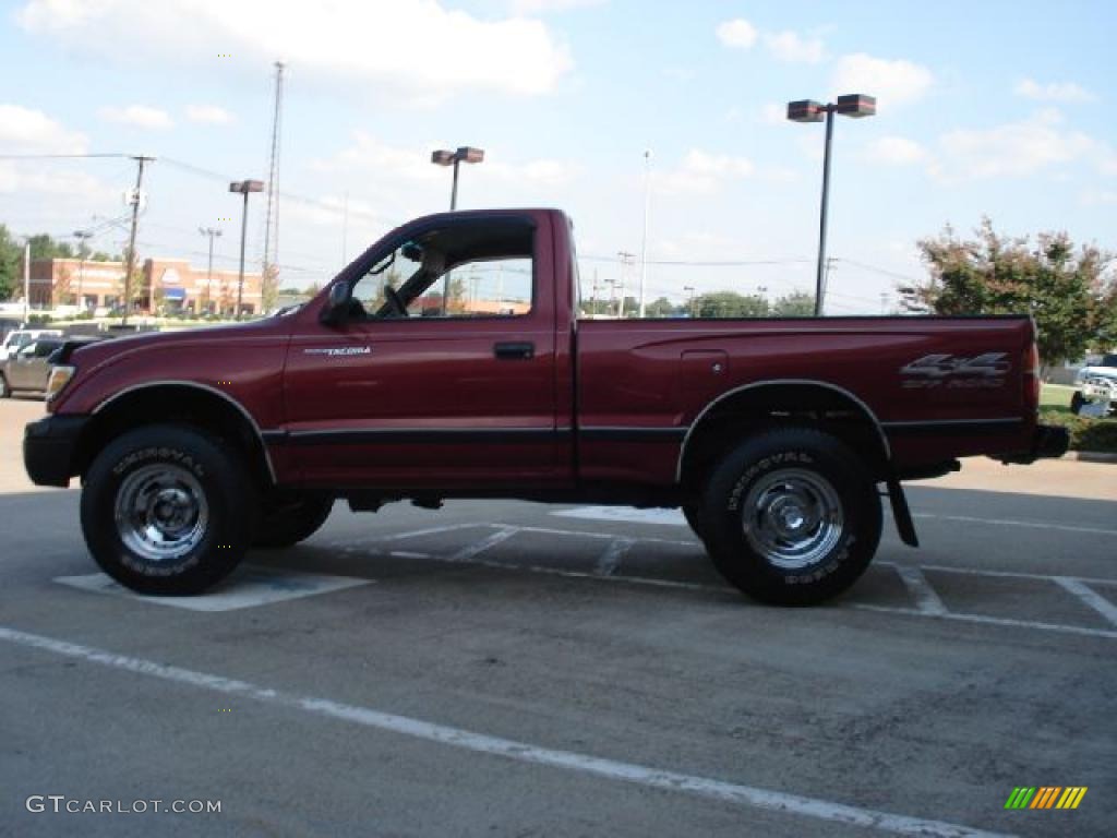 1998 Tacoma Regular Cab 4x4 - Sunfire Red Pearl Metallic / Oak photo #6