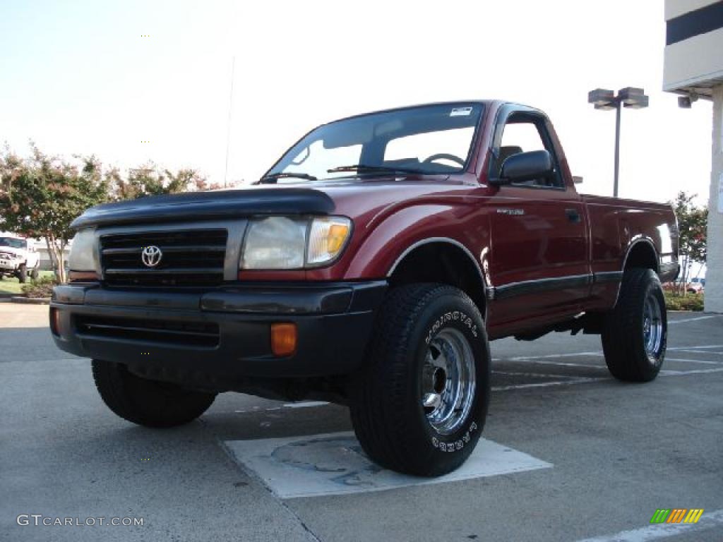 1998 Tacoma Regular Cab 4x4 - Sunfire Red Pearl Metallic / Oak photo #7