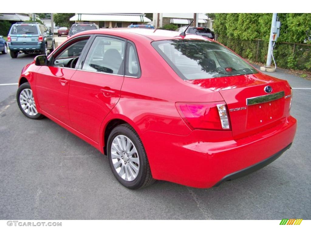 2009 Impreza 2.5i Premium Sedan - Lightning Red / Carbon Black photo #7