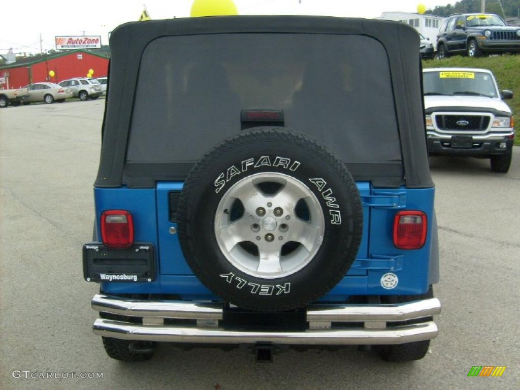 2003 Wrangler Sport 4x4 - Intense Blue Pearl / Dark Slate Gray photo #4