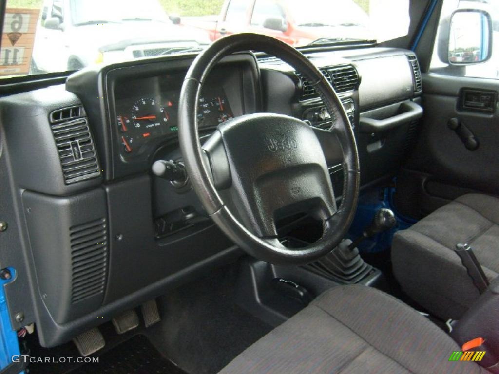 2003 Wrangler Sport 4x4 - Intense Blue Pearl / Dark Slate Gray photo #12