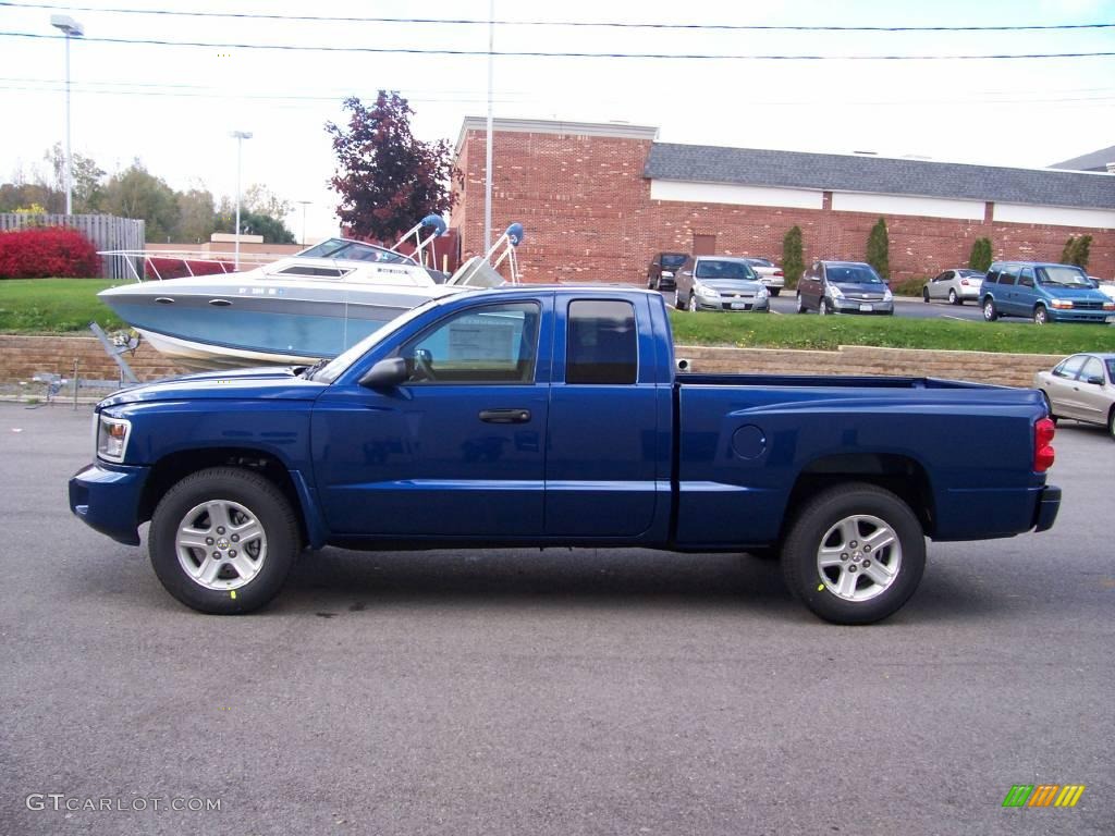 2009 Dakota Big Horn Extended Cab - Deep Water Blue Pearl / Dark Slate Gray/Medium Slate Gray photo #2
