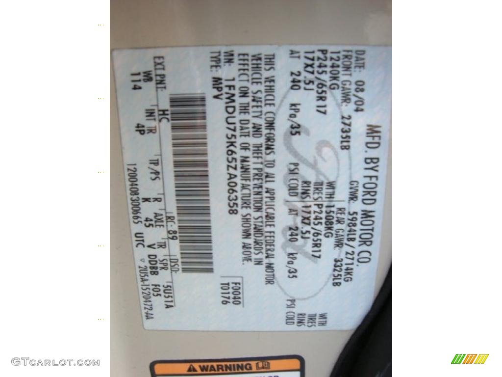 2005 Explorer Limited 4x4 - Ivory Parchment Tri Coat / Medium Parchment photo #19