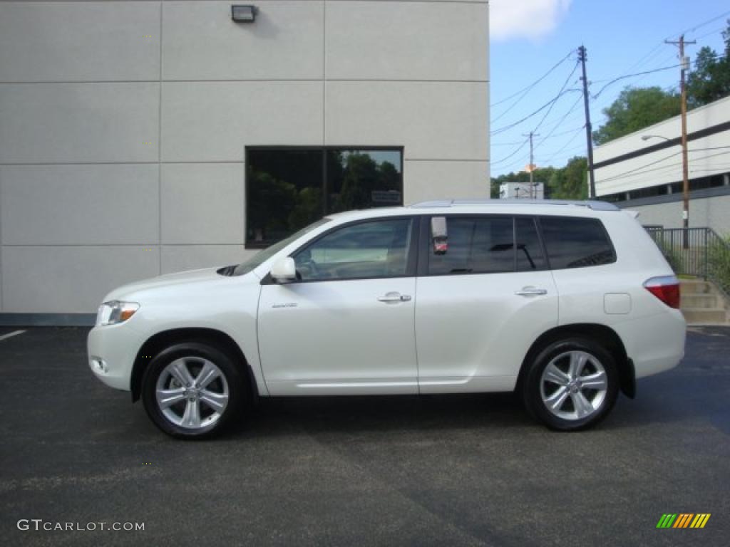 2009 Highlander Limited 4WD - Blizzard White Pearl / Sand Beige photo #1