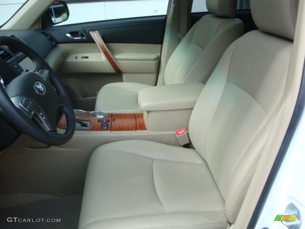2009 Highlander Limited 4WD - Blizzard White Pearl / Sand Beige photo #7