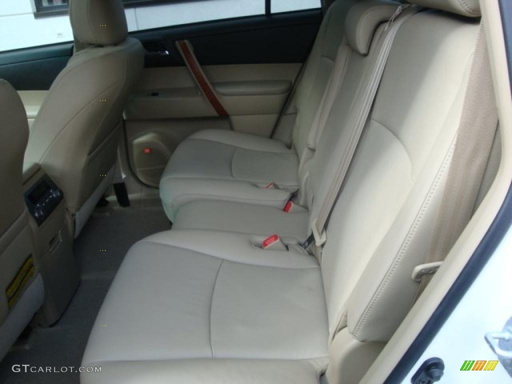 2009 Highlander Limited 4WD - Blizzard White Pearl / Sand Beige photo #13