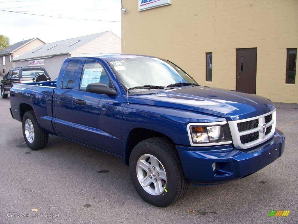 2009 Dakota Big Horn Extended Cab - Deep Water Blue Pearl / Dark Slate Gray/Medium Slate Gray photo #7
