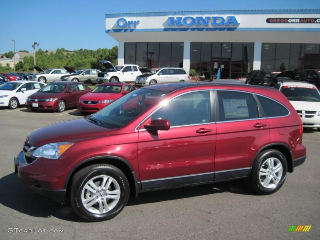 2010 CR-V EX-L AWD - Tango Red Pearl / Gray photo #1