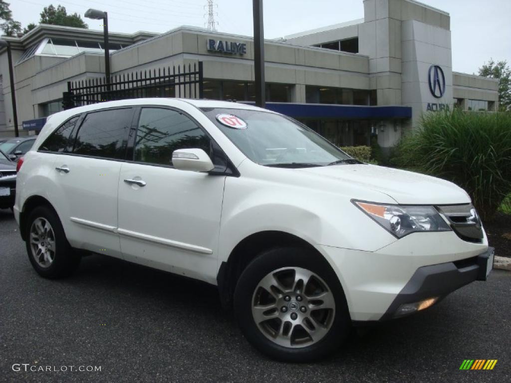 2007 MDX Technology - Aspen White Pearl / Parchment photo #1