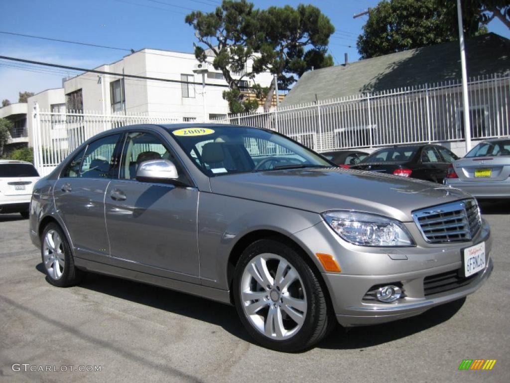 2009 C 300 Luxury - Pewter Metallic / Almond/Mocha photo #1