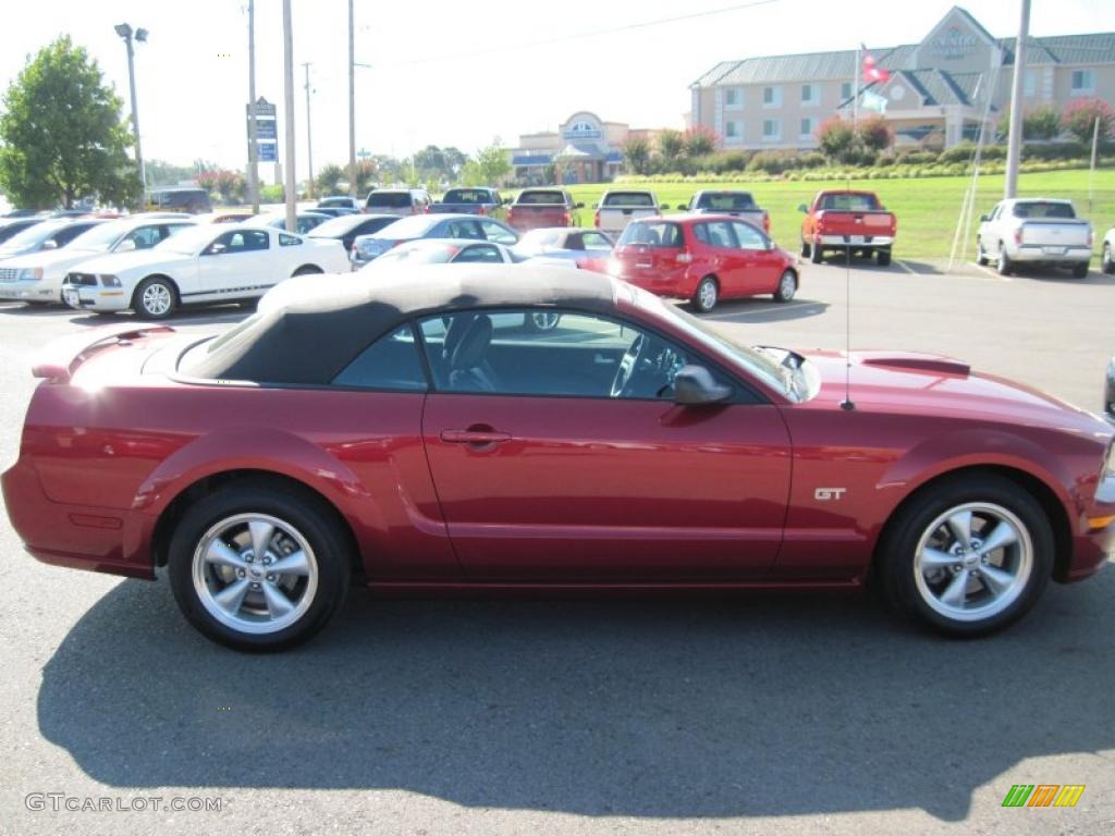 2007 Mustang GT Premium Convertible - Redfire Metallic / Dark Charcoal photo #6