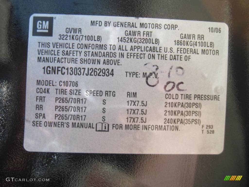 2007 Tahoe LT - Black / Light Titanium/Ebony photo #28