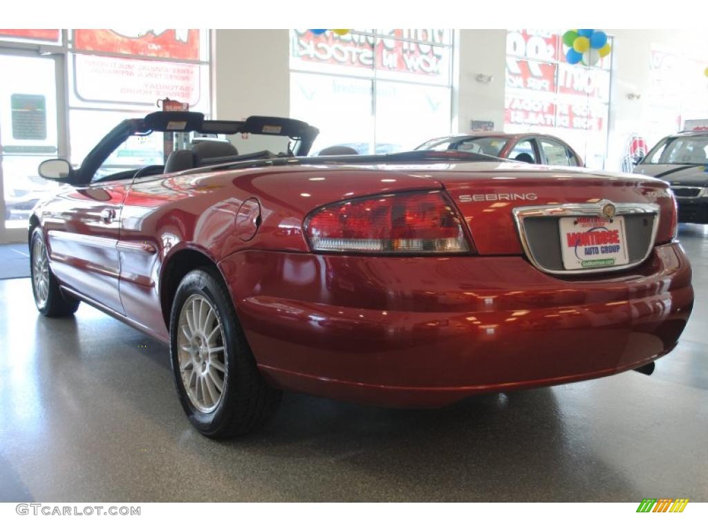 2004 Sebring Touring Convertible - Inferno Red Pearl / Dark Slate Gray photo #4