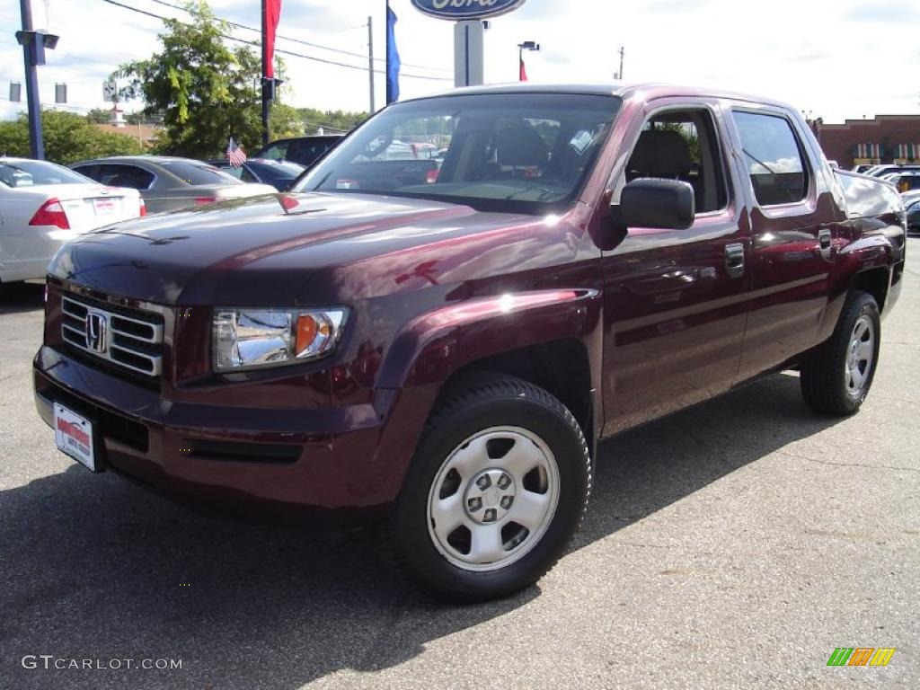 2008 Ridgeline RT - Dark Cherry Pearl / Gray photo #1