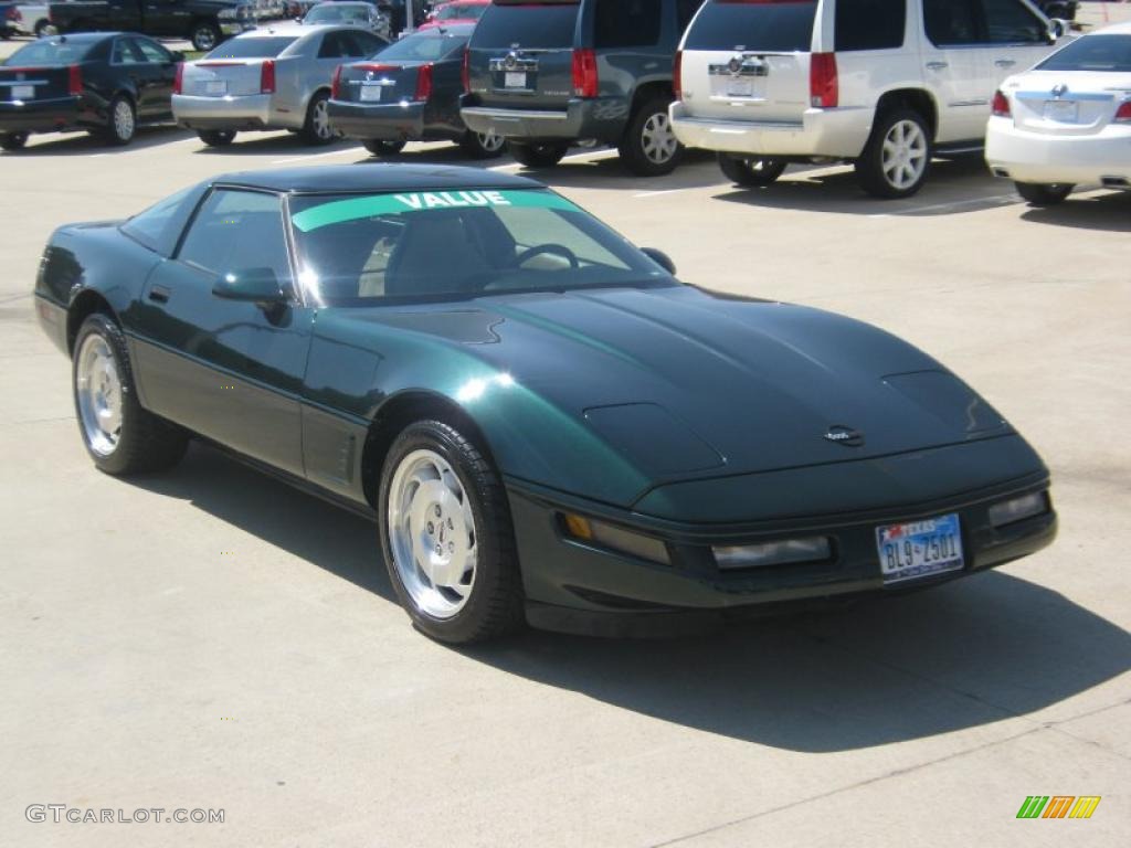 1995 Corvette Coupe - Medium Green Pearl Metallic / Beige photo #7
