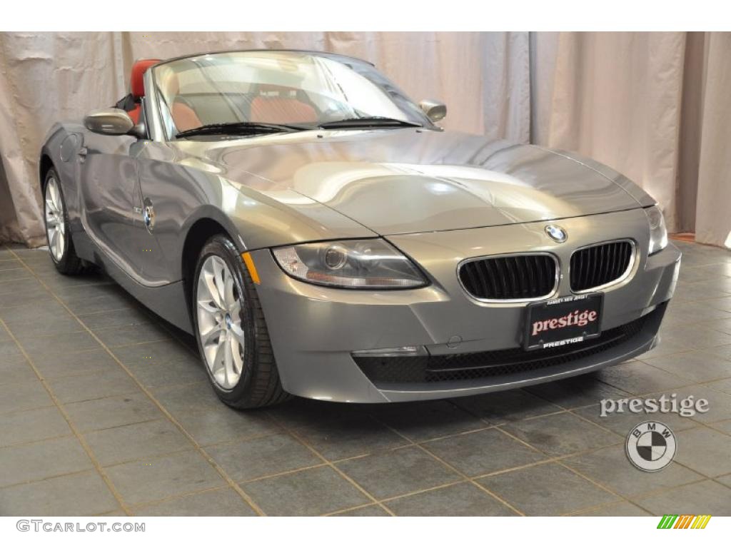 2008 Z4 3.0i Roadster - Space Grey Metallic / Dream Red photo #7