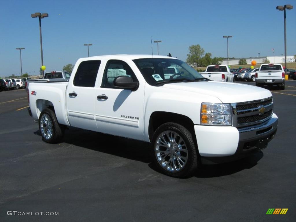 2010 Silverado 1500 LT Crew Cab 4x4 - Summit White / Ebony photo #3