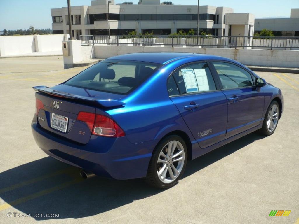 2008 Civic Si Sedan - Fiji Blue Pearl / Black photo #7