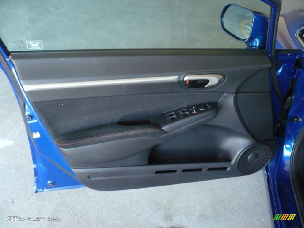 2008 Civic Si Sedan - Fiji Blue Pearl / Black photo #14