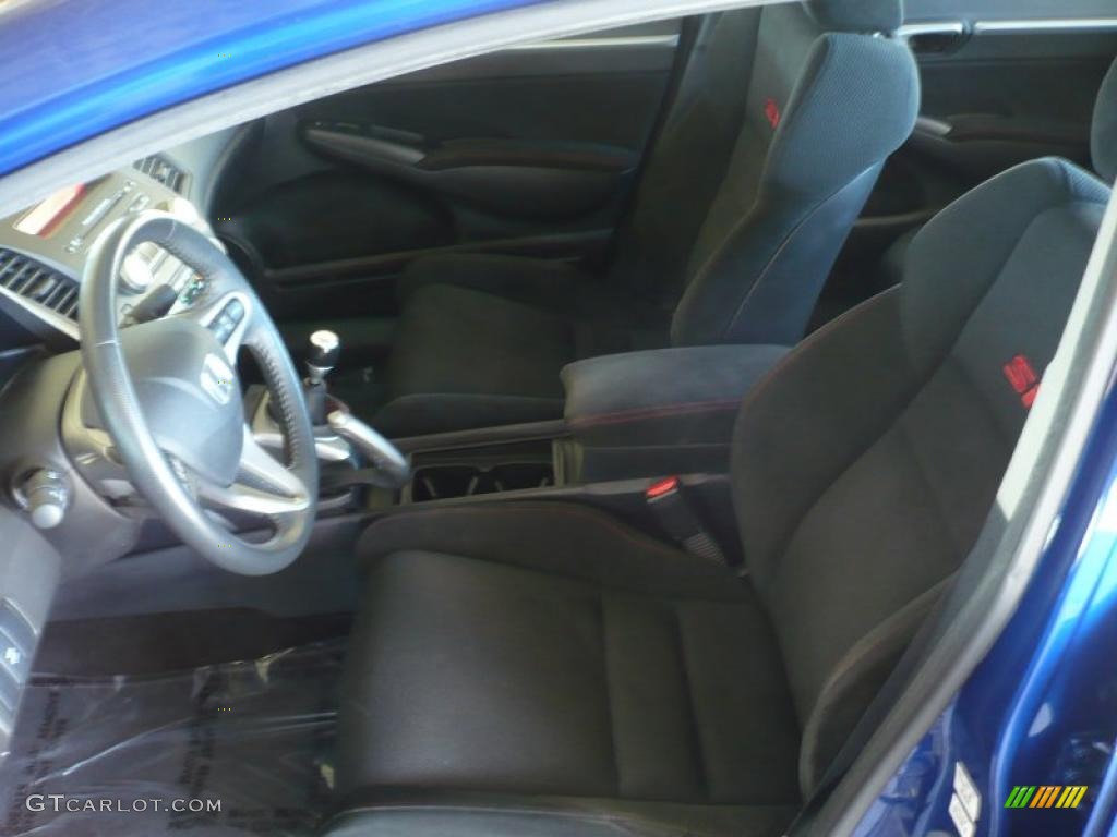 2008 Civic Si Sedan - Fiji Blue Pearl / Black photo #15