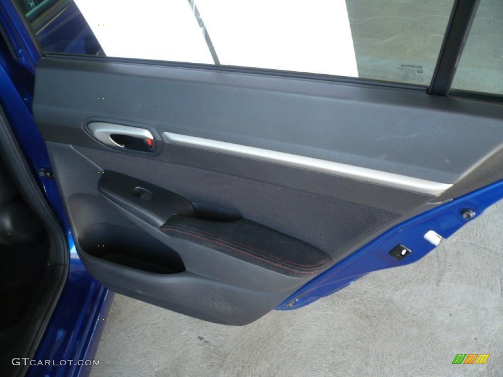2008 Civic Si Sedan - Fiji Blue Pearl / Black photo #19