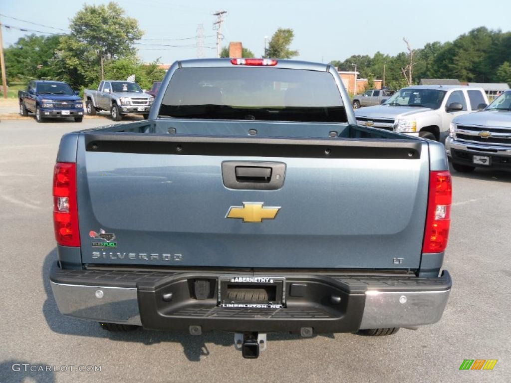 2011 Silverado 1500 LT Extended Cab - Blue Granite Metallic / Ebony photo #3