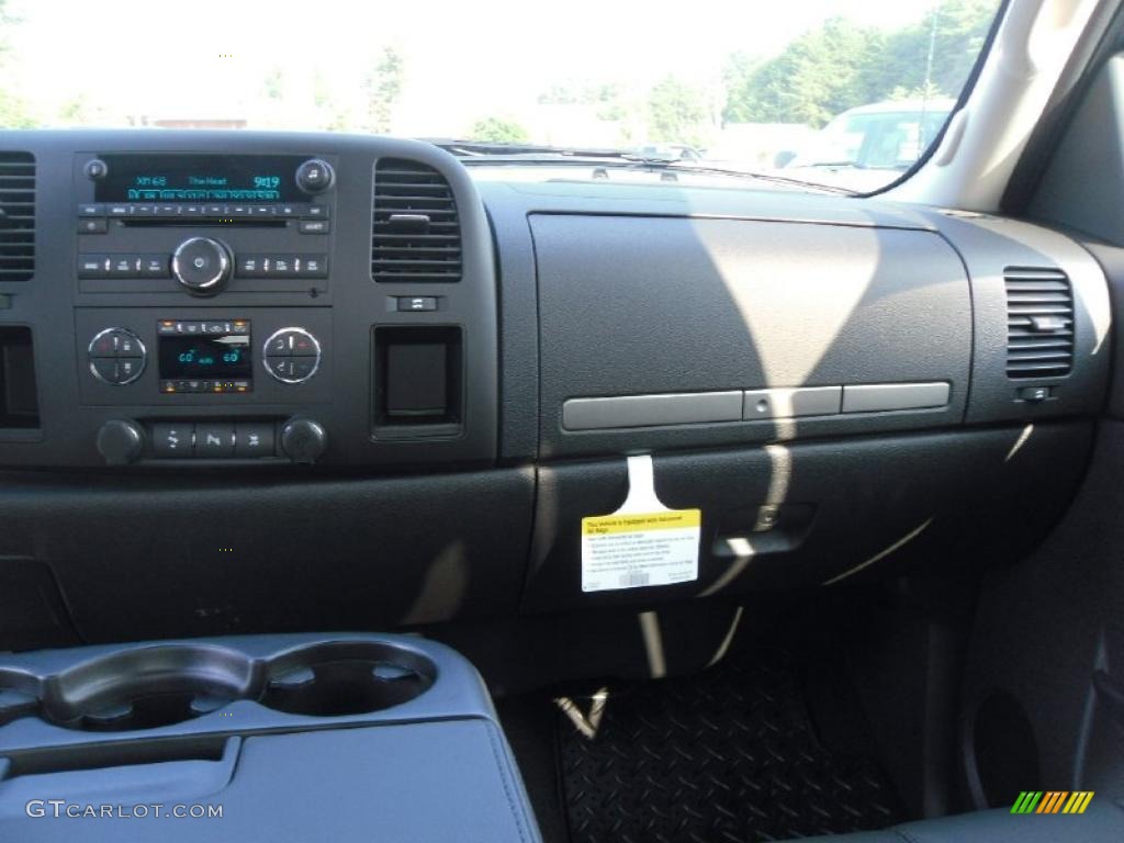 2011 Silverado 1500 LT Extended Cab - Blue Granite Metallic / Ebony photo #17