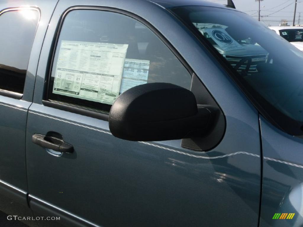 2011 Silverado 1500 LT Extended Cab - Blue Granite Metallic / Ebony photo #24