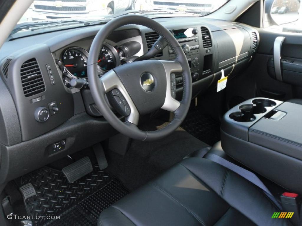 2011 Silverado 1500 LT Extended Cab - Blue Granite Metallic / Ebony photo #27