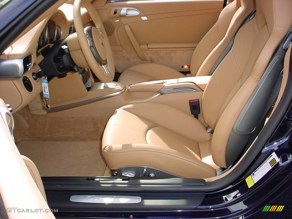 2008 911 Turbo Coupe - Midnight Blue Metallic / Sand Beige photo #10