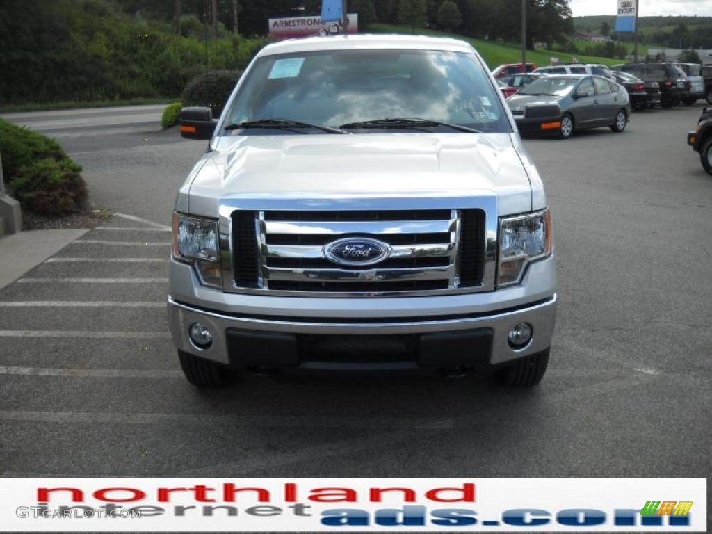 2010 F150 XLT SuperCab 4x4 - Ingot Silver Metallic / Medium Stone photo #3