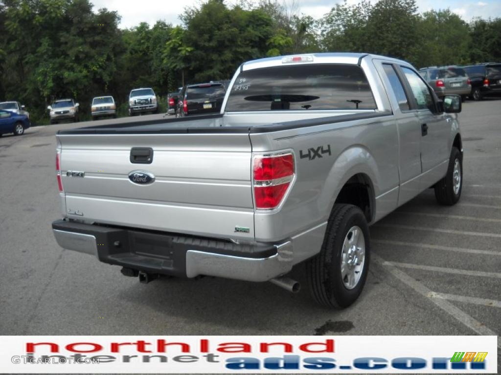 2010 F150 XLT SuperCab 4x4 - Ingot Silver Metallic / Medium Stone photo #6