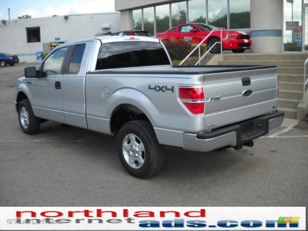2010 F150 XLT SuperCab 4x4 - Ingot Silver Metallic / Medium Stone photo #8